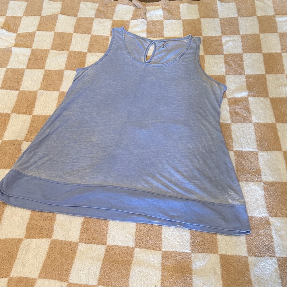CK distressed Light Blue Tank Top